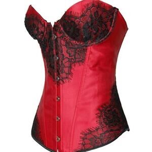 Red and black sexy corset sz small